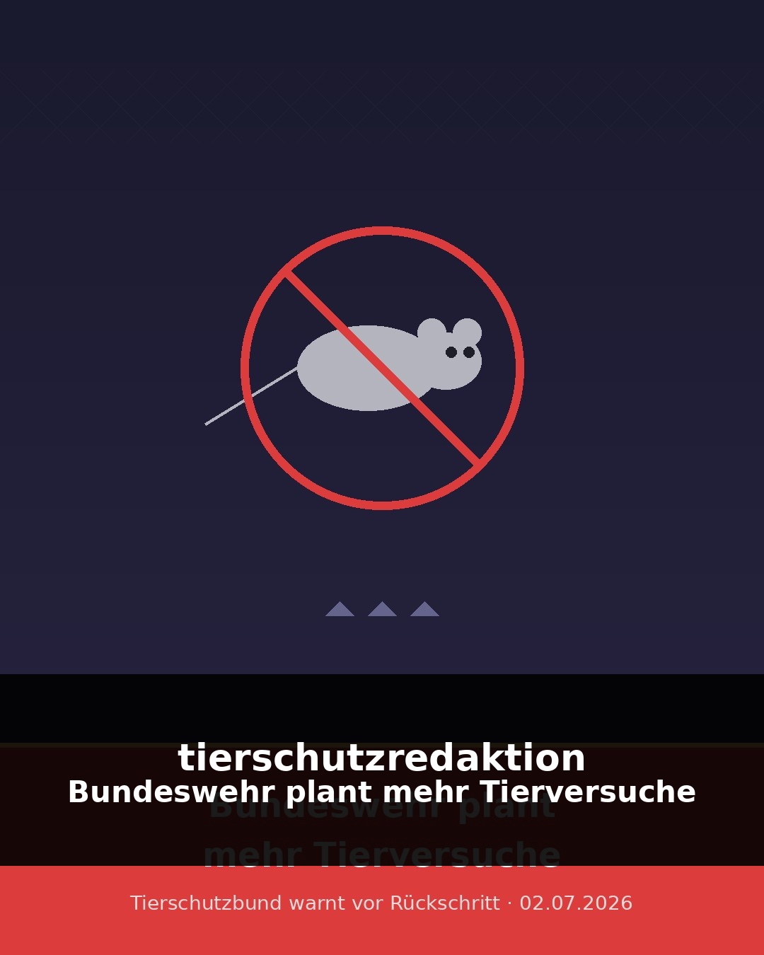 Bundeswehr plant mehr Tierversuche — Tierschutzbund warnt vor Rückschritt