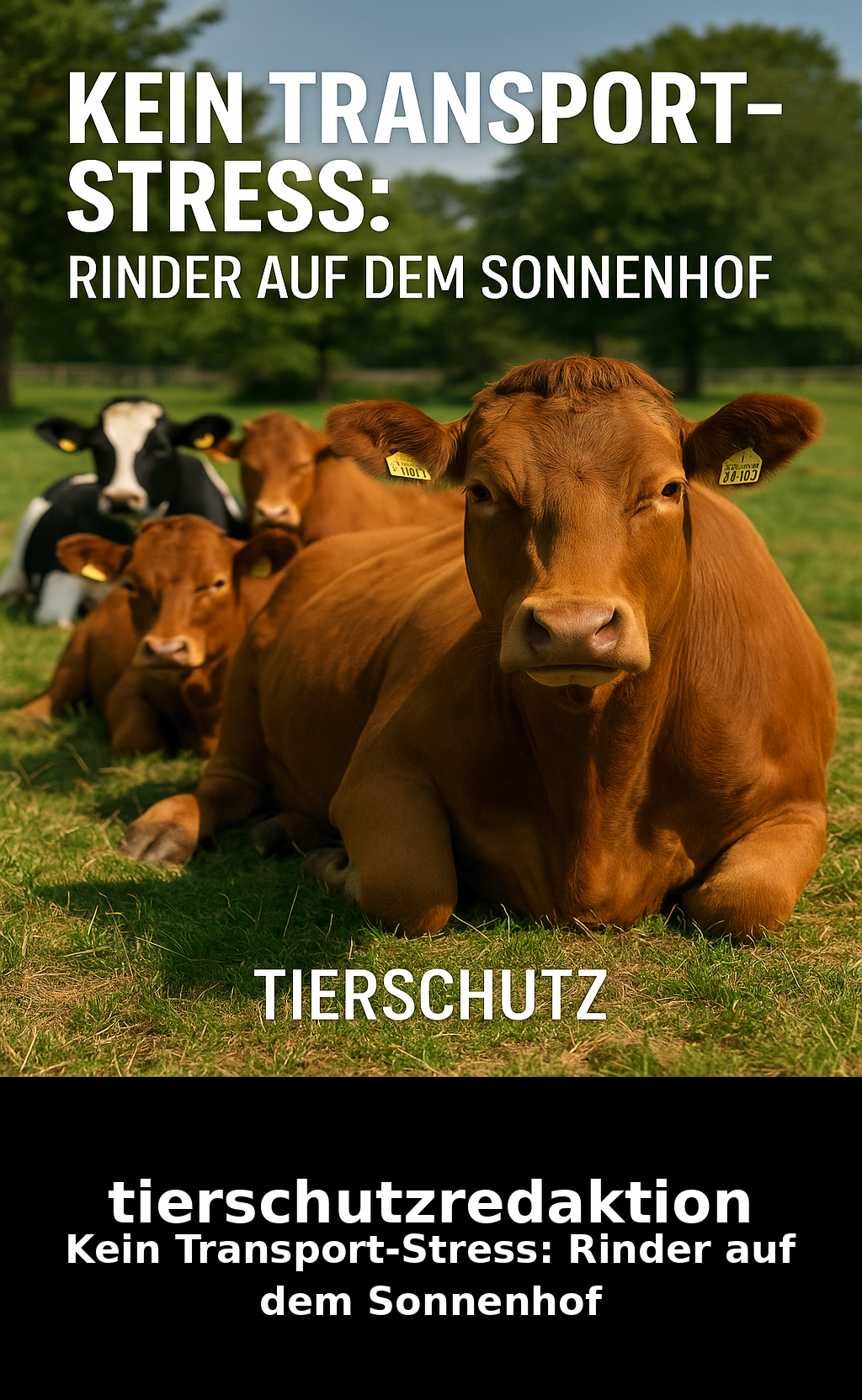 Kein Transport-Stress: Rinder auf dem Sonnenhof