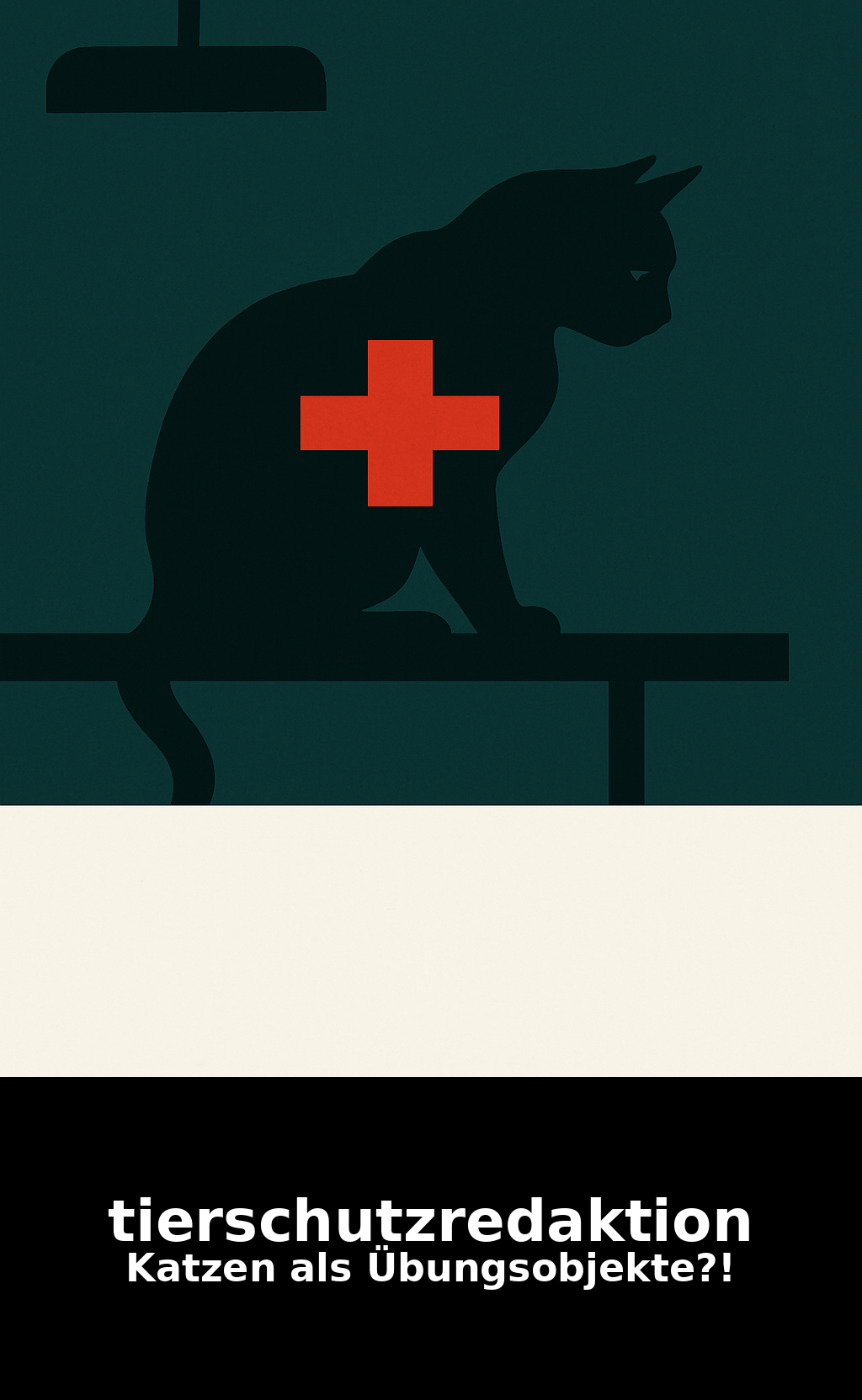 Medizinisches Training an lebenden Katzen