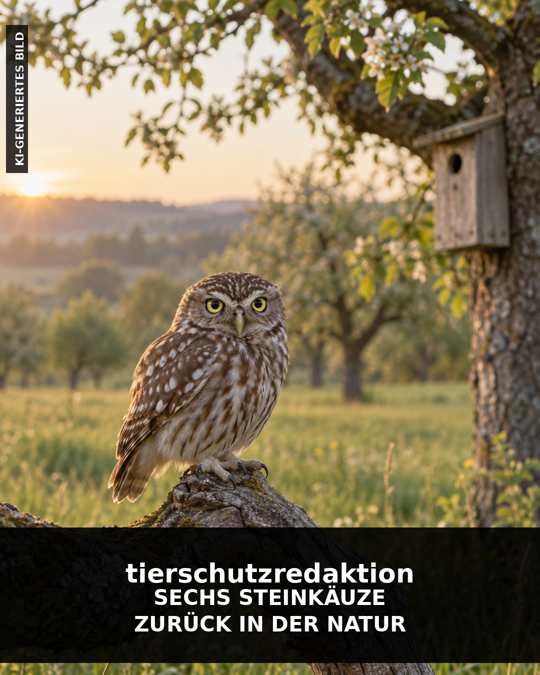 Sechs junge Steinkäuze starten in ein neues Leben