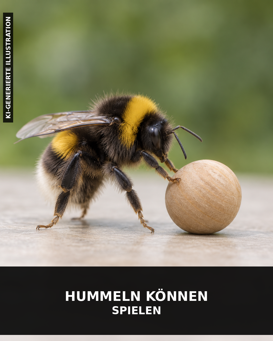 Wusstest du? Hummeln rollen Holzkugeln zum Spielen